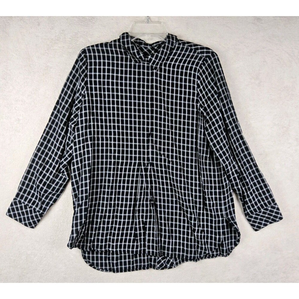 J Jill Women’s Long Sleeve Button Back Collared Tunic Top Petites Size MP